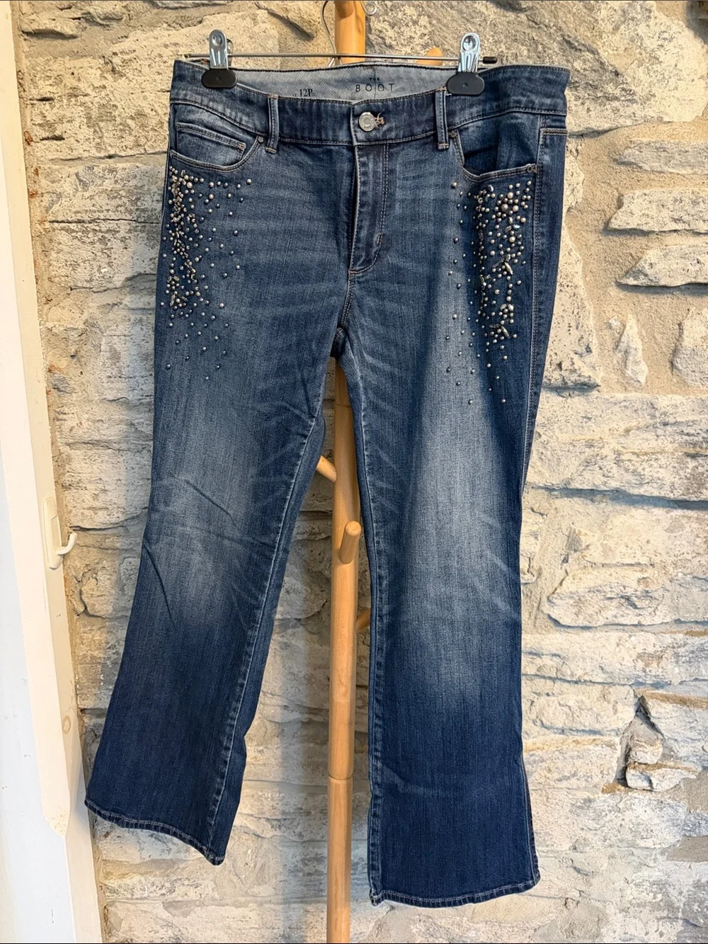Studded Bootcut Jeans - Picture 1 of 8